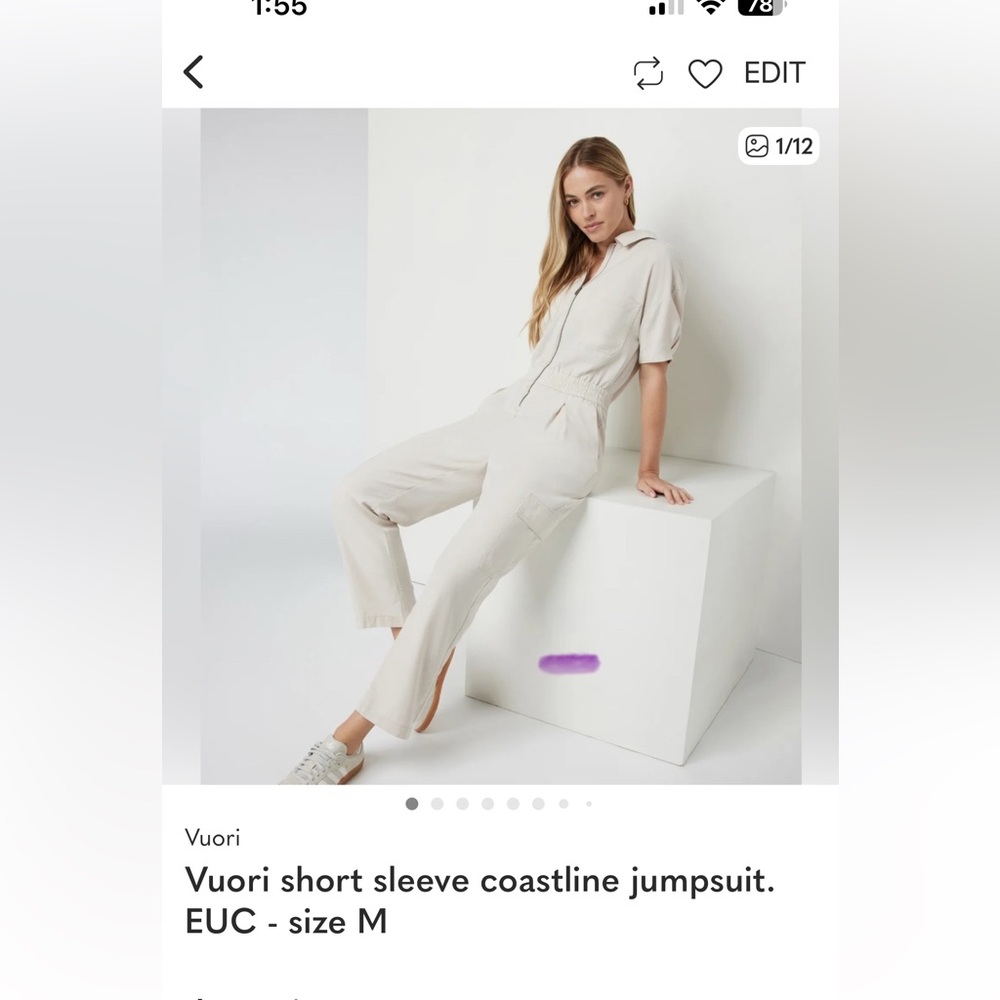 Vuori Light Beige Jumpsuit